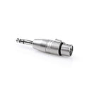 Nedis CAGP15941ME Xlr-adapter 6,35 Mm Male - Xlr 3-pins Female 10 Stuks Metaal