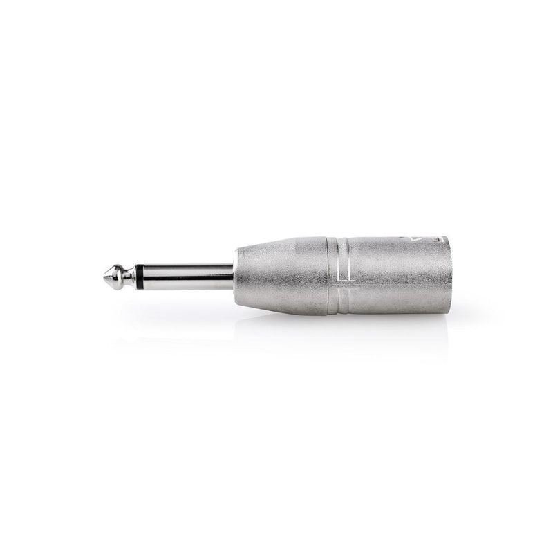 Nedis CAGP15942ME Xlr-adapter Xlr 3-pins Male - 6,35 Mm Male 10 Stuks Metaal