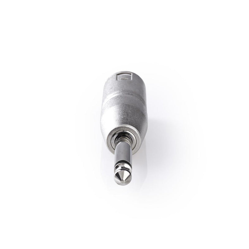 Nedis CAGP15942ME Xlr-adapter Xlr 3-pins Male - 6,35 Mm Male 10 Stuks Metaal
