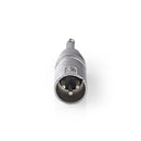 Nedis CAGP15942ME Xlr-adapter Xlr 3-pins Male - 6,35 Mm Male 10 Stuks Metaal