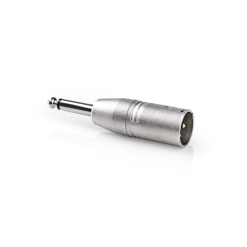 Nedis CAGP15942ME Xlr-adapter Xlr 3-pins Male - 6,35 Mm Male 10 Stuks Metaal