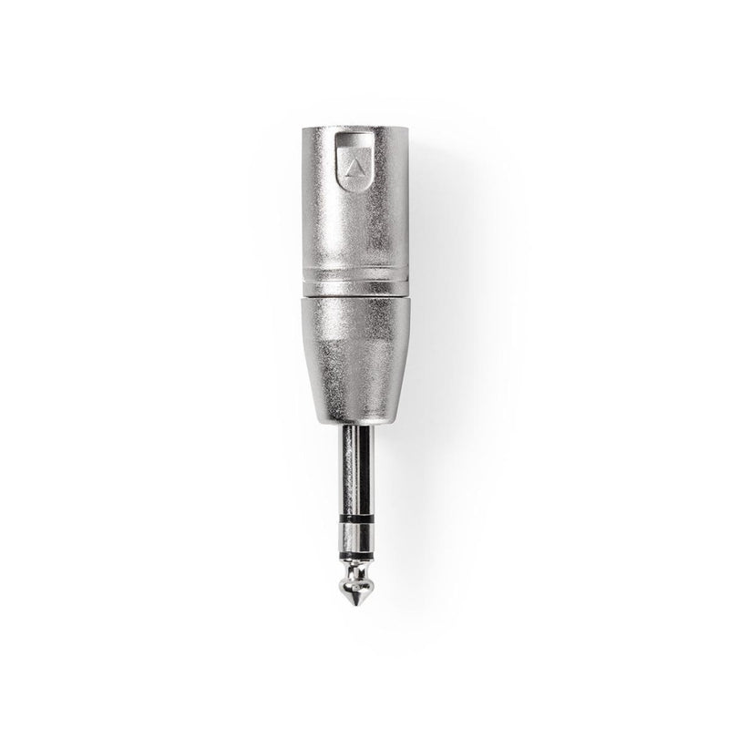 Nedis CAGP15943ME Xlr-adapter Xlr 3-pins Male - 6,35 Mm Male 10 Stuks Metaal