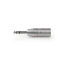 Nedis CAGP15943ME Xlr-adapter Xlr 3-pins Male - 6,35 Mm Male 10 Stuks Metaal