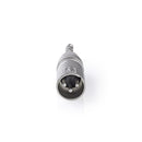 Nedis CAGP15943ME Xlr-adapter Xlr 3-pins Male - 6,35 Mm Male 10 Stuks Metaal