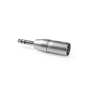 Nedis CAGP15943ME Xlr-adapter Xlr 3-pins Male - 6,35 Mm Male 10 Stuks Metaal