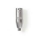 Nedis CAGP15930ME Xlr-adapter Xlr 3-pins Male - Rca Female 10 Stuks Metaal