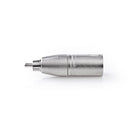 Nedis CAGP15931ME Xlr-adapter Xlr 3-pins Male - Rca Male 10 Stuks Metaal