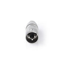 Nedis CAGP15931ME Xlr-adapter Xlr 3-pins Male - Rca Male 10 Stuks Metaal