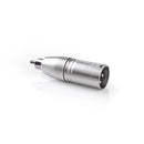 Nedis CAGP15931ME Xlr-adapter Xlr 3-pins Male - Rca Male 10 Stuks Metaal
