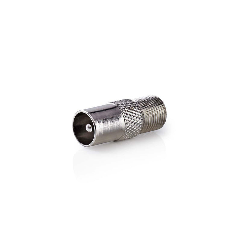 Nedis CSGP41954ME Satelliet- En Antenne-adapter Coax Male - F Female 10 Stuks Metaal