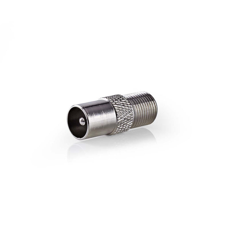 Nedis CSGP41974ME Satelliet- En Antenne-adapter Coax Male - F Female 10 Stuks Metaal
