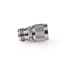 Nedis CSGP42942ME Satelliet- En Antenne-adapter N-male Pl259 Female Vernikkeld 75 Ohm Recht Metaal