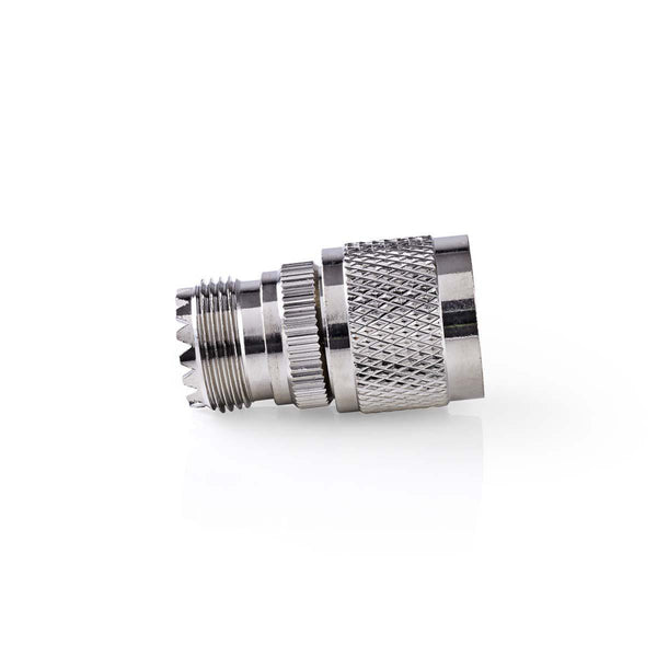 Nedis CSGP42942ME Satelliet- En Antenne-adapter N-male Pl259 Female Vernikkeld 75 Ohm Recht Metaal