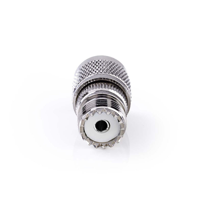 Nedis CSGP42942ME Satelliet- En Antenne-adapter N-male Pl259 Female Vernikkeld 75 Ohm Recht Metaal