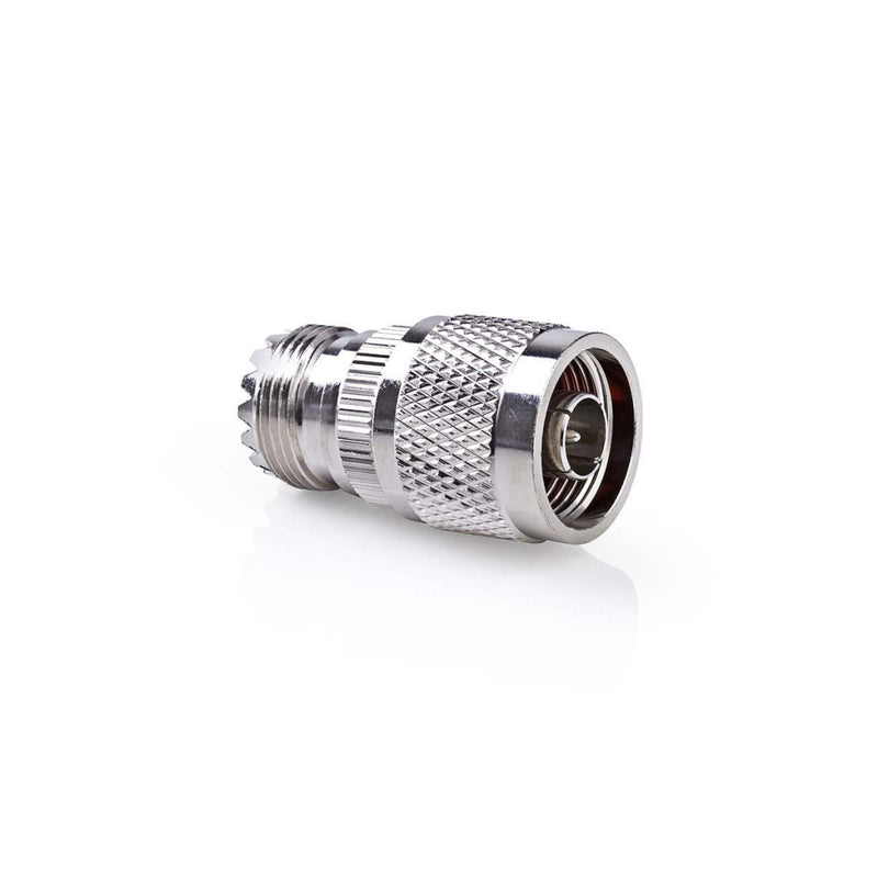 Nedis CSGP42942ME Satelliet- En Antenne-adapter N-male Pl259 Female Vernikkeld 75 Ohm Recht Metaal