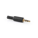 Nedis CAVC22900BKG Jack-stereoconnector 3,5 Mm Male Verguld 25 Stuks Zwart