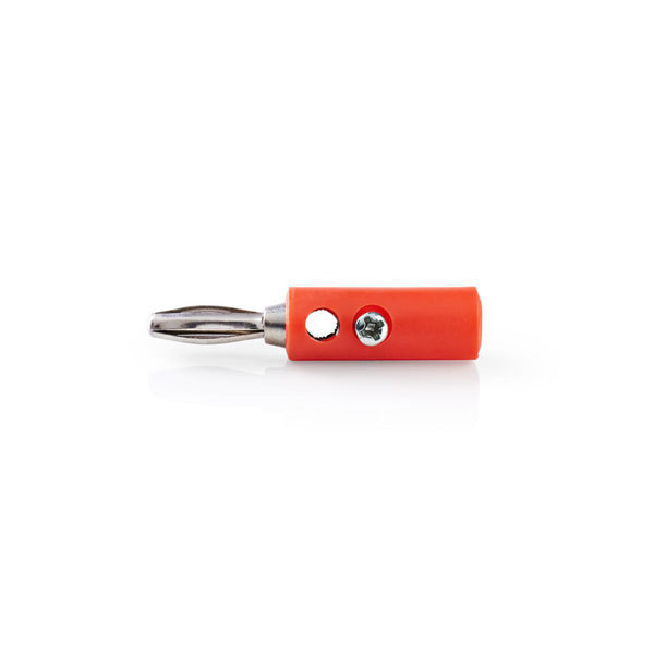 Nedis CAVC26900RD Banaanstekker Banaanstekker, Male 25 Stuks Rood