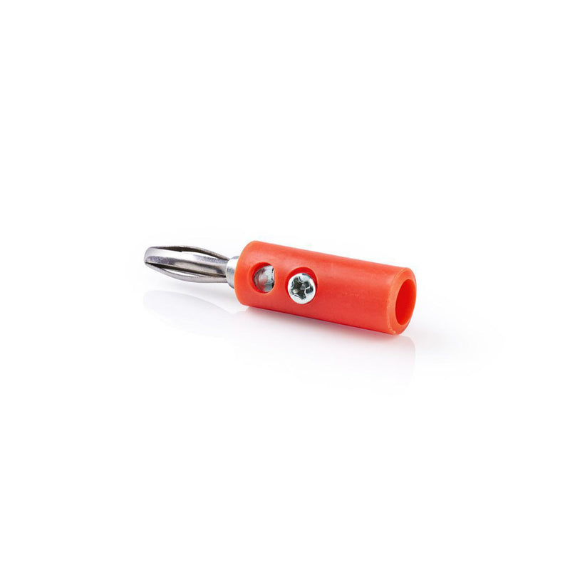 Nedis CAVC26900RD Banaanstekker Banaanstekker, Male 25 Stuks Rood