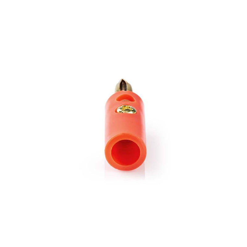 Nedis CAVC26900RDG Banaanstekker Banaanstekker, Male Verguld 25 Stuks Rood
