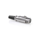 Nedis CAGP15971ME Xlr-connector Xlr 5-pins Female 10 Stuks Metaal