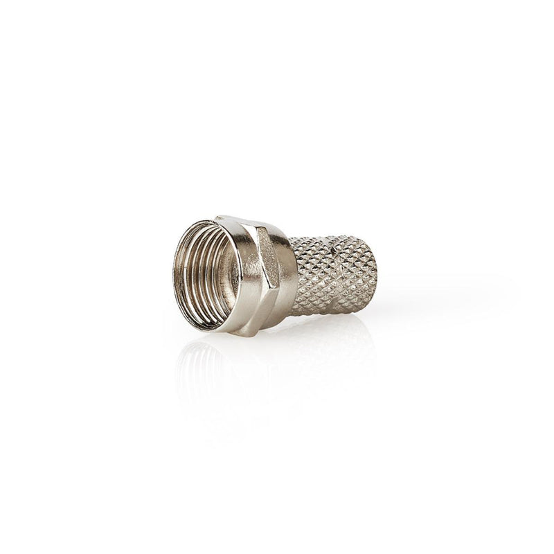 Nedis CSVC41906ME F-connector Mannelijk Voor 5,0mm-coaxkabels 25 Stuks Metaal
