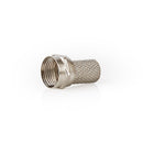 Nedis CSVC41908ME F-connector Mannelijk Voor 7,5mm-coaxkabels 25 Stuks Metaal