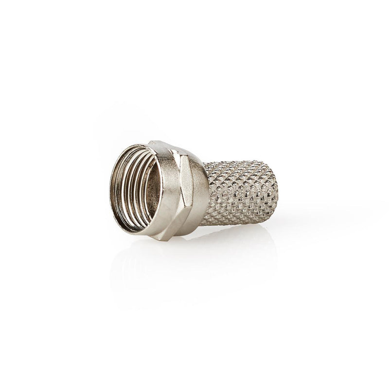 Nedis CSVC41902ME F-connector Mannelijk Voor 7,4mm-coaxkabels 25 Stuks Metaal