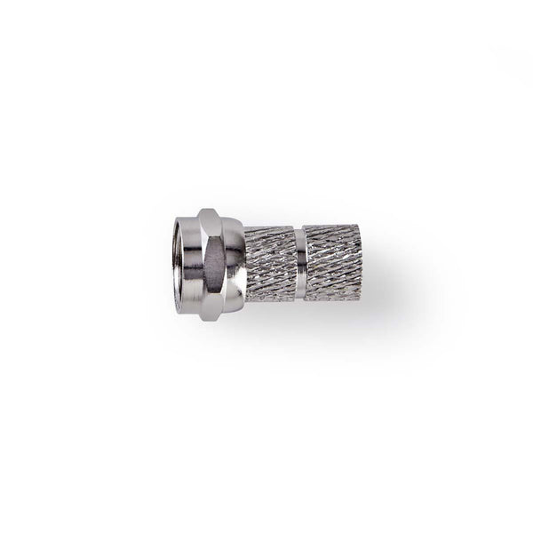 Nedis CSVC41905ME F-connector Mannelijk Voor 6,8mm-coaxkabels 25 Stuks Metaal
