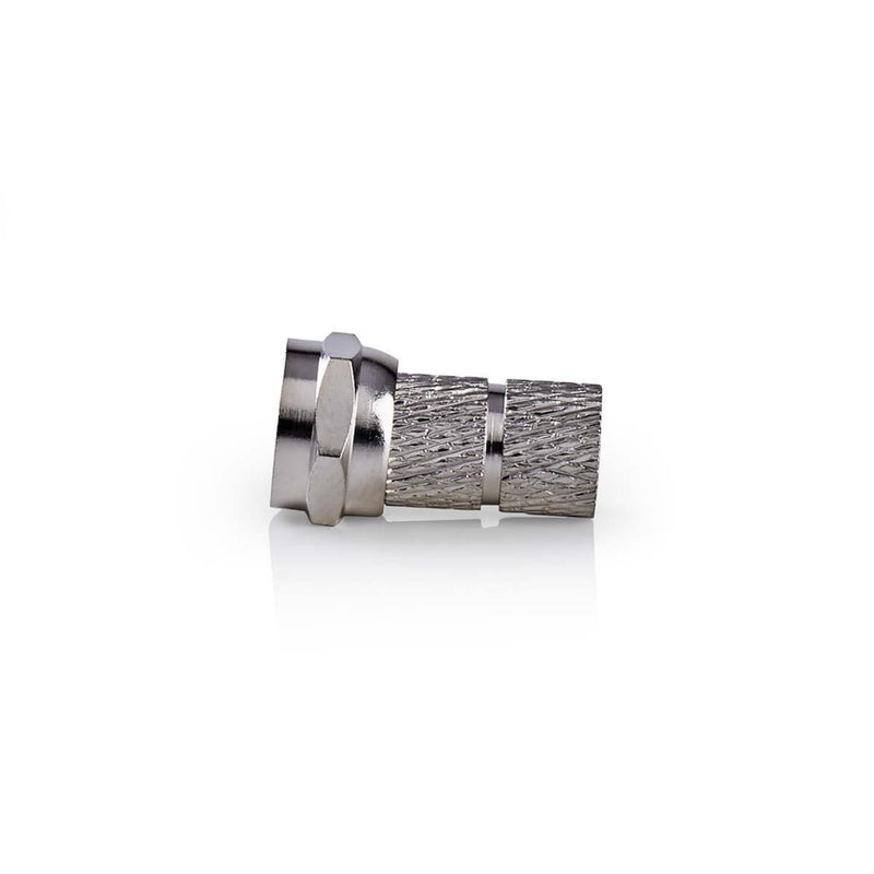Nedis CSVC41905ME F-connector Mannelijk Voor 6,8mm-coaxkabels 25 Stuks Metaal