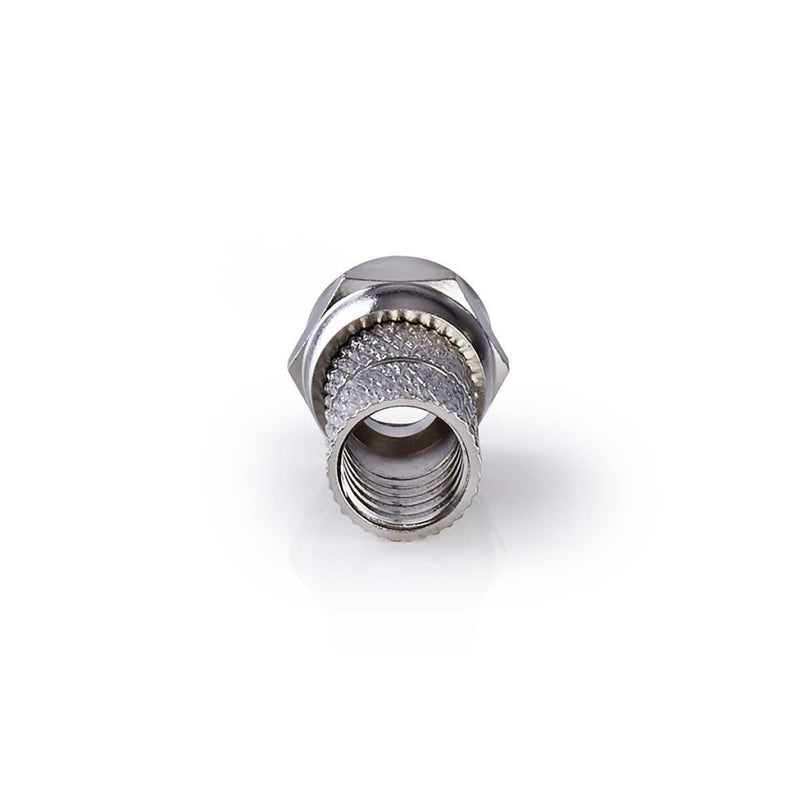 Nedis CSVC41905ME F-connector Mannelijk Voor 6,8mm-coaxkabels 25 Stuks Metaal