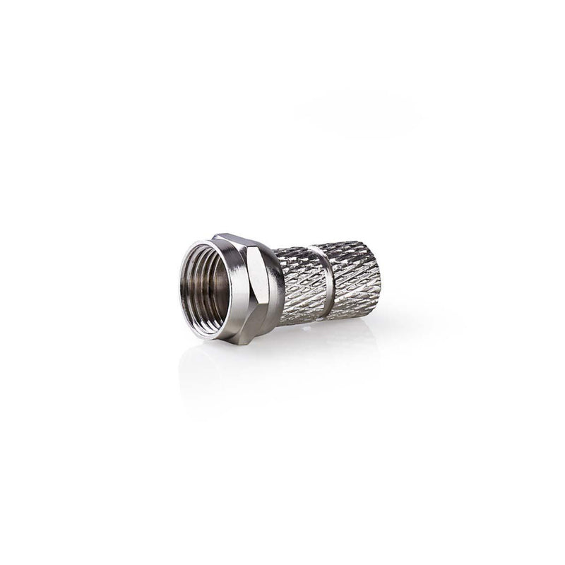 Nedis CSVC41905ME F-connector Mannelijk Voor 6,8mm-coaxkabels 25 Stuks Metaal