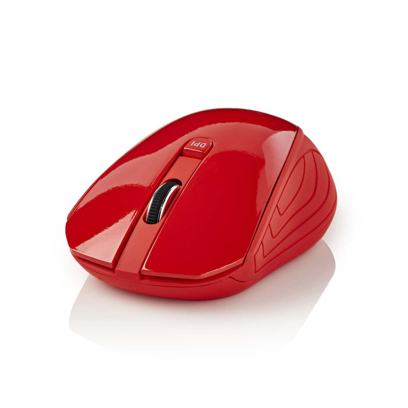 Nedis MSWS400RD Draadloze Muis 1000 Dpi 3-knops Rood