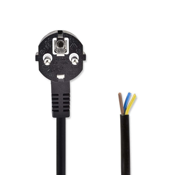 Nedis PCPF30BK Stroomkabel Schuko Plug - Open Kabeleinde 3,00 M Zwart