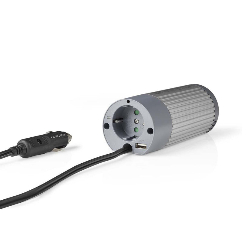 Nedis PIMS10012 Stroomomvormer Gemodificeerde Sinusgolf 12 V Dc - 230 V Ac 100 W 1x Schuko / 1x Usb