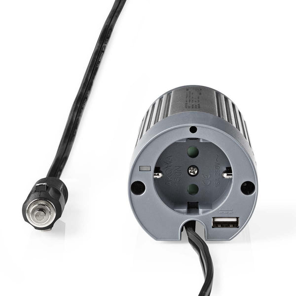 Nedis PIMS10024 Stroomomvormer Gemodificeerde Sinusgolf 24 V Dc - 230 V Ac 100 W 1x Schuko / 1x Usb