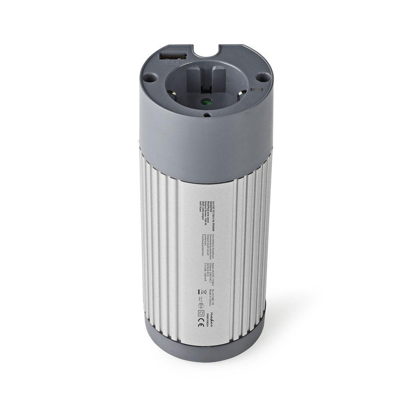 Nedis PIMS10024 Stroomomvormer Gemodificeerde Sinusgolf 24 V Dc - 230 V Ac 100 W 1x Schuko / 1x Usb