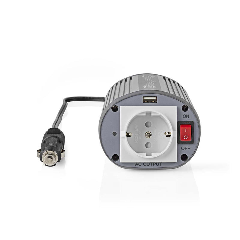 Nedis PIMS15024 Stroomomvormer Gemodificeerde Sinusgolf 24 V Dc - 230 V Ac 150 W 1x Schuko / 1x Usb