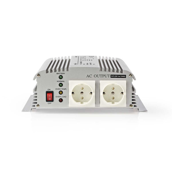 Nedis PIMS1000C12 Stroomomvormer Gemodificeerde Sinusgolf 12 V Dc - 230 V Ac 1000 W 2x Schuko-uitga
