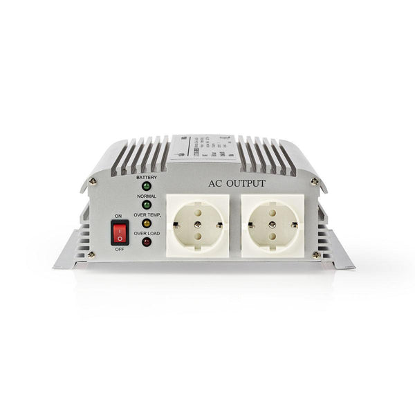 Nedis PIMS1000C24 Stroomomvormer Gemodificeerde Sinusgolf 24 V Dc - 230 V Ac 1000 W 2x Schuko-uitga