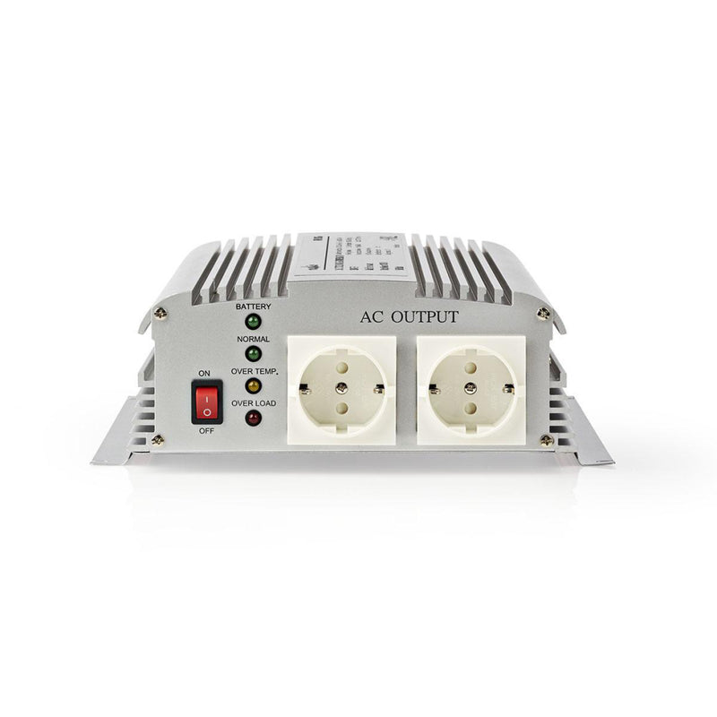 Nedis PIMS1000C24 Stroomomvormer Gemodificeerde Sinusgolf 24 V Dc - 230 V Ac 1000 W 2x Schuko-uitga