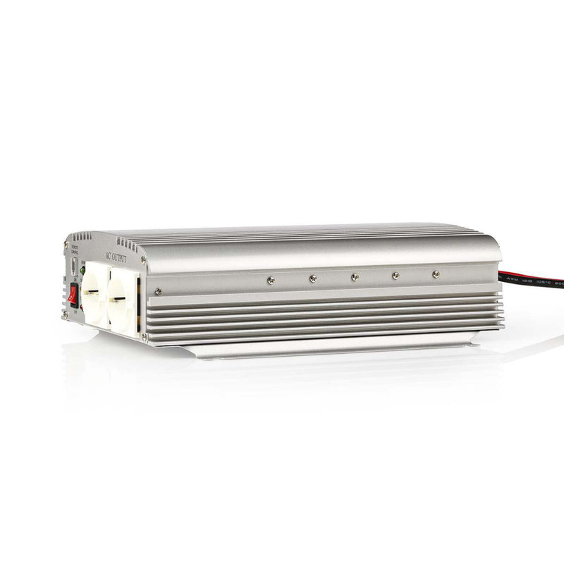 Nedis PIMS100024 Stroomomvormer Gemodificeerde Sinusgolf 24 V Dc - 230 V Ac 1000 W 2x Schuko-uitgan