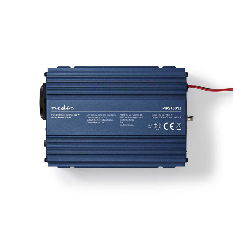 Nedis PIPS15012 Stroomomvormer Zuivere Sinusgolf 12 V Dc - 230 V Ac 150 W 1x Schuko-uitgang