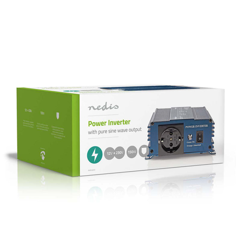 Nedis PIPS15012 Stroomomvormer Zuivere Sinusgolf 12 V Dc - 230 V Ac 150 W 1x Schuko-uitgang