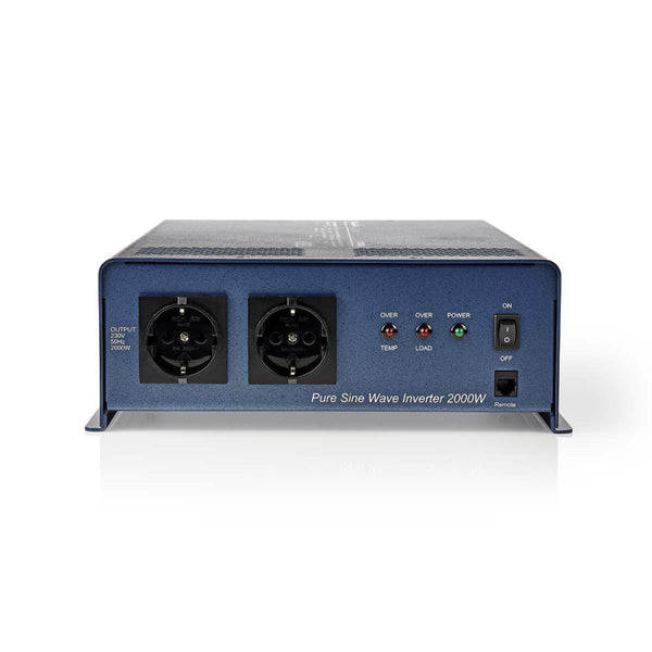 Nedis PIPS200024 Stroomomvormer Zuivere Sinusgolf 24 V Dc - 230 V Ac 2000 W 2x Schuko-uitgang