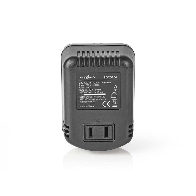 Nedis POCO104 Stroomomvormer 230 V Ac - 110v Ac 45 W Ongeaarde Usa-uitgang