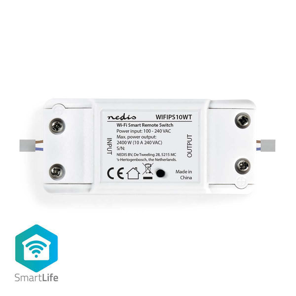 Nedis WIFIPS10WT Smartlife Schakelaar Wi-fi 2400 W Kroonsteentjes App Beschikbaar Voor: Android&tra