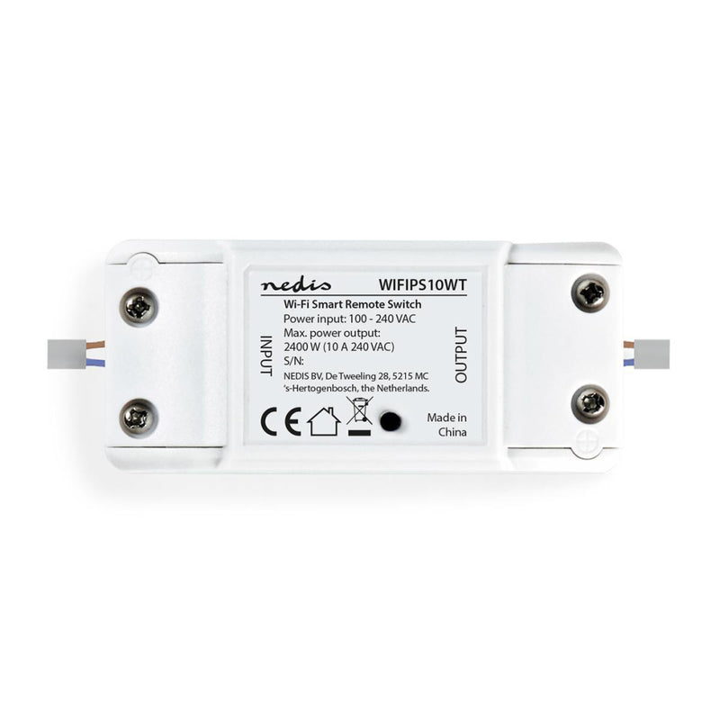Nedis WIFIPS10WT Smartlife Schakelaar Wi-fi 2400 W Kroonsteentjes App Beschikbaar Voor: Android&tra