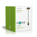Nedis LPHLE27BS Pendellamp E27 Messing 1,50 M