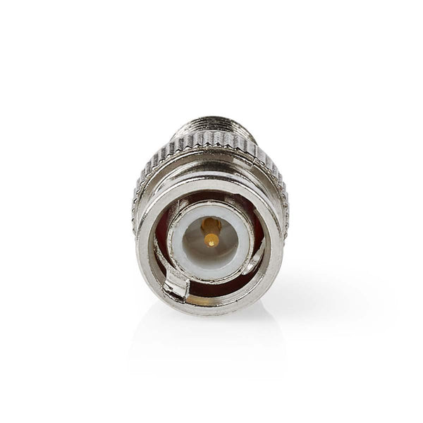 Nedis CSGP41967ME Coax-adapter F Bnc Male - F-connector Female Zilver