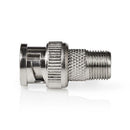 Nedis CSGP41967ME Coax-adapter F Bnc Male - F-connector Female Zilver